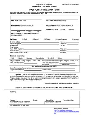 Philippine Consulate Guam Fill Online Printable Fillable Blank