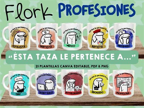 Flork Esta taza le pertenece a Plantillas Tazas 21 Diseños Editable