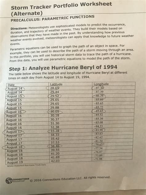 Solved Storm Tracker Portfolio Worksheet Alternate