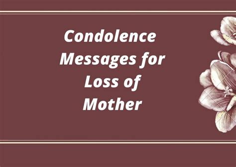 60+ Condolence Messages for Loss of Mother | Love Syllabus