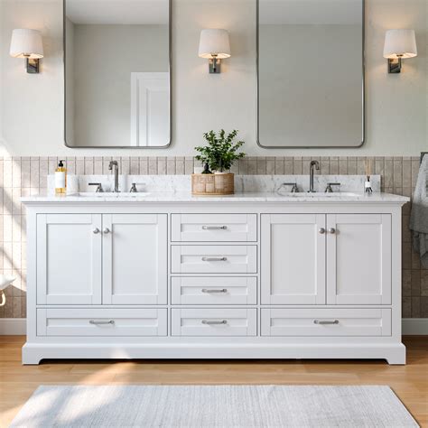 Wildon Home® 80 Modern Freestanding Bathroom Vanity Double Sinks