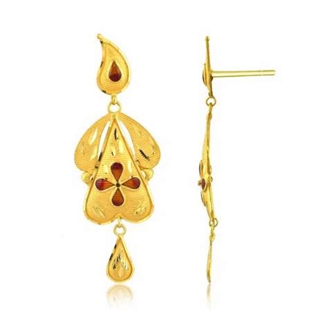 Certified Bis Hallmark 22kt Gold Earrings 2 Piece With Hallmark ...