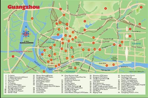 Map Of Guangzhou Attractions, Guangzhou Tourist Map Easy, 53% OFF