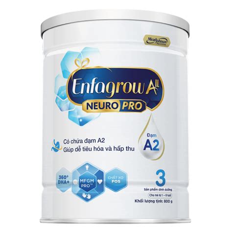 Sữa Bột Enfamil Enfagrow A2 Neuro Pro 1 2 3 4 Lon 1 7kg và 800 Gram