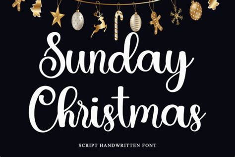 Sunday Christmas Font By PiPi Creative Creative Fabrica