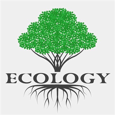 Premium Vector Green Tree With Roots Ecological Logo Design