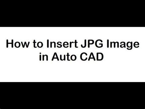 How To Insert Image In Autocad YouTube