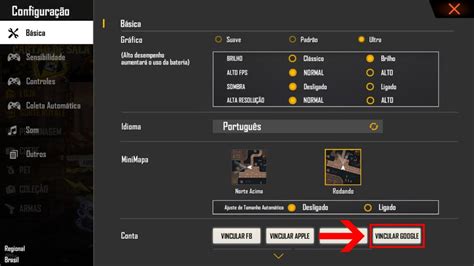 Como Vincular A Conta Do Free Fire O Google