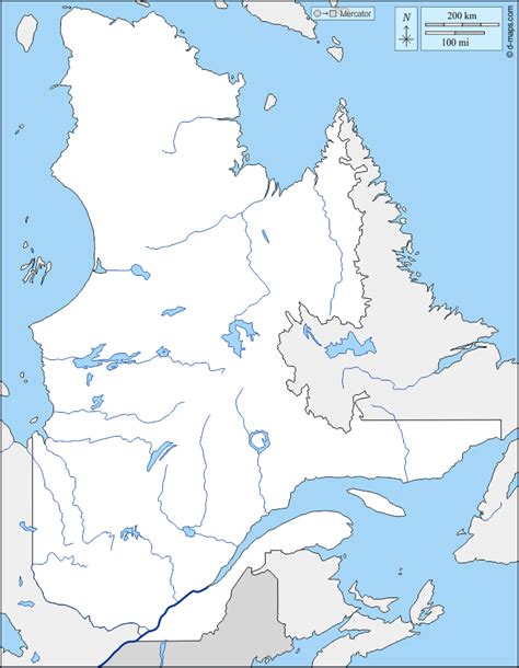 Blank Map Of Quebec