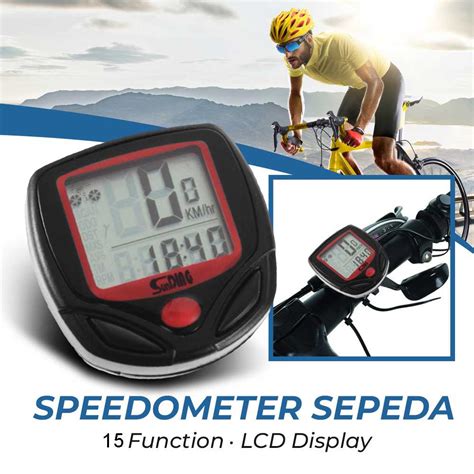 Jual SunDING Speedometer Sepeda 15 Function LCD Display Bicycle