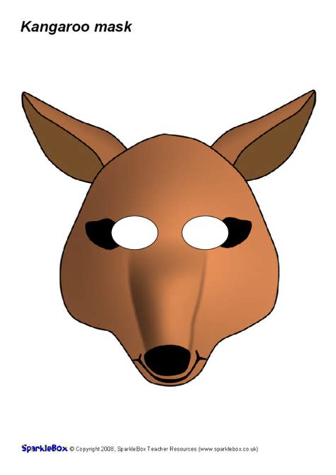 Kangaroo Role Play Mask Sb1371 Sparklebox