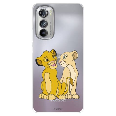 Capa Oficial Disney Simba E Nala Silhouette Para Motorola Edge O