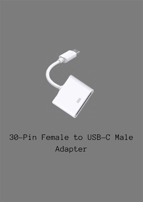 Like New 30 Pin Female To Usb C Male Adapter Computers And Tech Parts And Accessories Cables