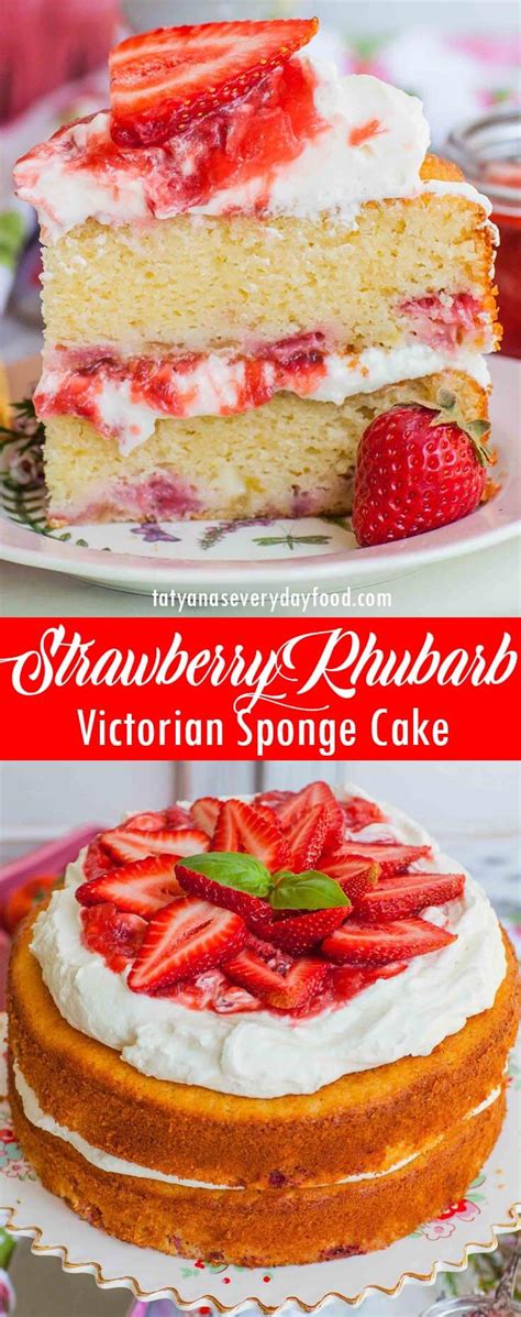 Easy Strawberry Rhubarb Cake Video Tatyanas Everyday Food