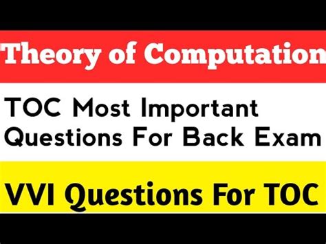 Toc Most Important Questions Theory Of Computation Rgpv Toc Rgpv