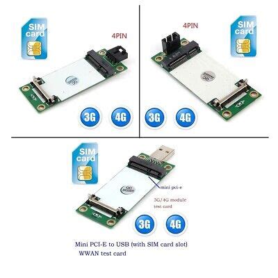 Mini PCI E Wireless WWAN Card To USB Adapter Card For 3G 4G WWAN LTE