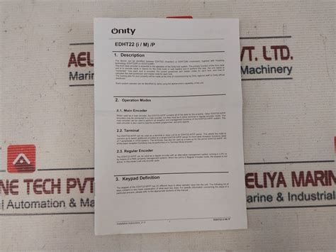 Onity Edht22i Manual Insertion Encoder Aeliya Marine