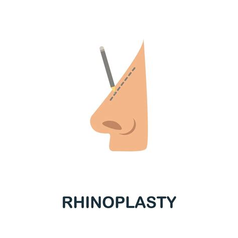 Rhinoplasty Flat Icon Colored Sign From Plastic Surgery Collection Creative Rhinoplasty Icon