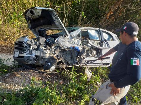 Choque En Carretera Tulum Felipe Carrillo Puerto Deja Tres Lesionados