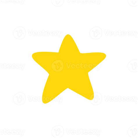 Yellow Star Shape Collection Night Sky Decoration 14550287 PNG