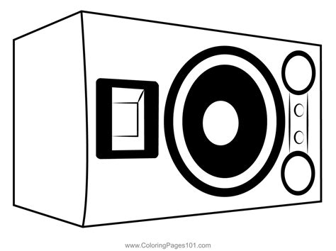 Old Speakers Coloring Page Printable Coloring Pages Coloring Pages For