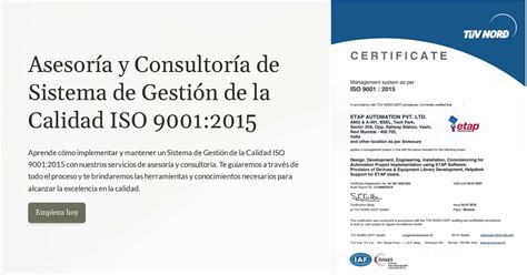 Asesoría Y Consultoría De Sistema De Gestión De La Calidad Iso 90012015