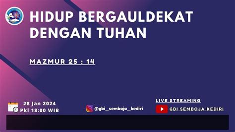 [live Streaming] Ibadah Raya Sore 28 Januari 2024 Youtube