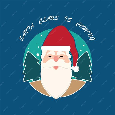 Logotipo De Santa Claus Y Diseño De Ilustración Vectorial Vector Premium