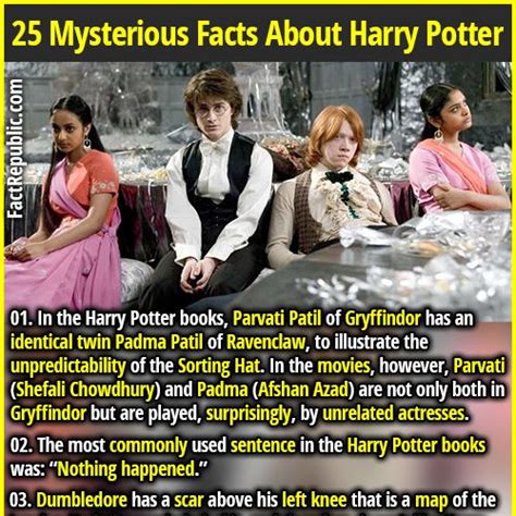 25 Magical And Mysterious Facts About Harry Potter Part 4 Fact