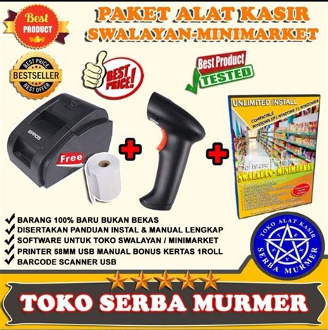 Jual Paket Printer Thermal Barcode Scanner Software Program Ipos 4 Full