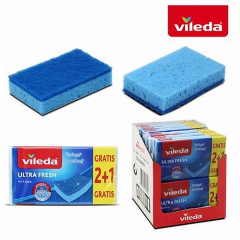 PACK 3 ESPONJA CON ESTROPAJO NO RAYA ULTRA FRESH VILEDA OFIPAPEL