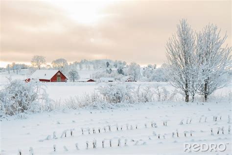 Poster Winterlandschaft rustikal nach Maß myredro de