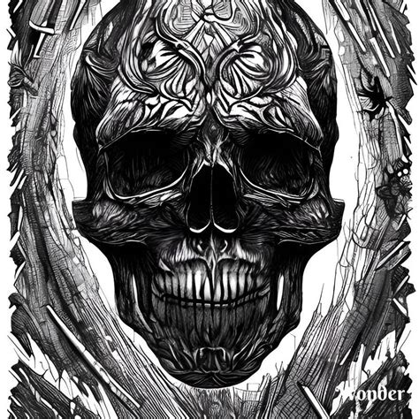 Detailed Dark Creepy Skull by ValkyrieEir on DeviantArt