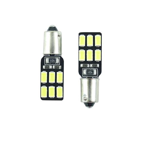 2 Pcs LED Ba9s T11 T4W H6W 233 Super Bright Interior Bulbs Reading