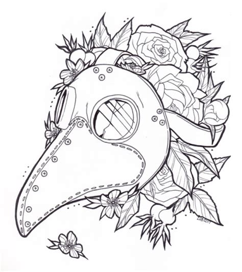 Plague Doctor Coloring Page Coloring Pages