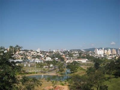 Jundiai, Brazil from the lookout tower in the Botanical Gardens ...