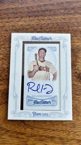 2013 Topps Allen Ginter S Framed Mini Auto Paul Goldschmidt AGA PG