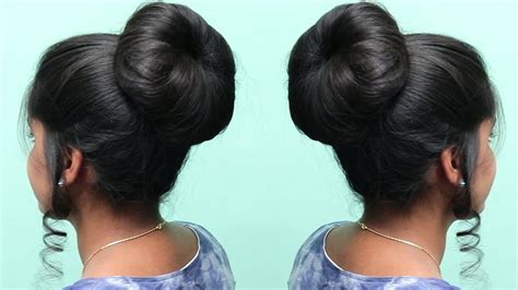 Easy High Bun Donut Bun Hairstyle Braided Donut Hair Bun Updo