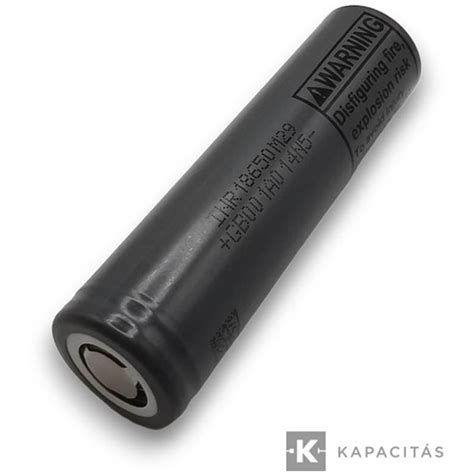 LG INR18650 M29 3 6V 2900mAh max 10A Li ion ipari akkumulátor cella