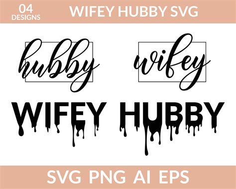 Wifey Hubby Couples Svg Bundle Wifey Svg Hubby Svg Husband And Wife Svg Bride And Groom Svg