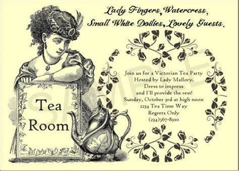 Victorian Tea Party Invitations | Party Ideas | Pinterest | Tea ... Tea ...