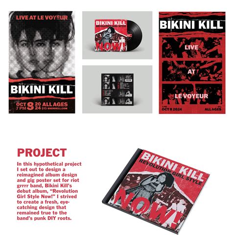 Bikini Kill Album Art Gig Poster Design Behance