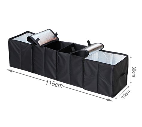 Deler 4 Sections In 1 Foldable Multi Compartment Fabric Car Truck Van