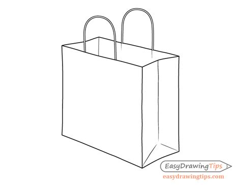 How To Draw A Shopping Bag Step By Step Easydrawingtips