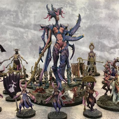 Slaanesh Daemons Fully Painted Grimdark Army Etsy