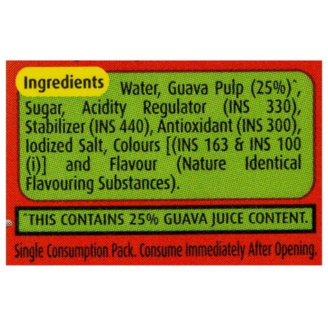 Buy Real Fruit Power Guava Juice Rich In Vitamin C Ml In Wholesale