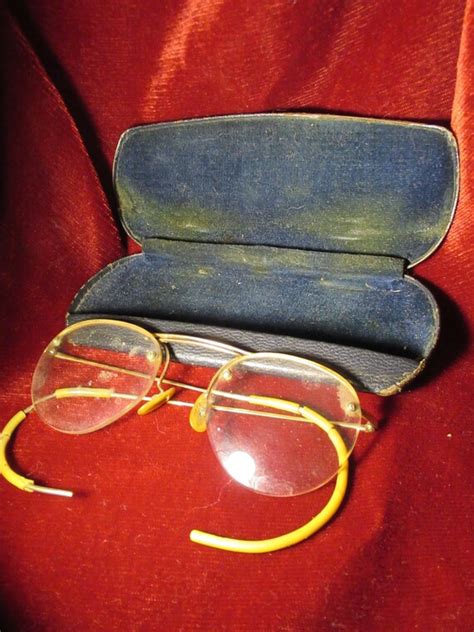 Antique Wire Eyeglasses With Case Gem