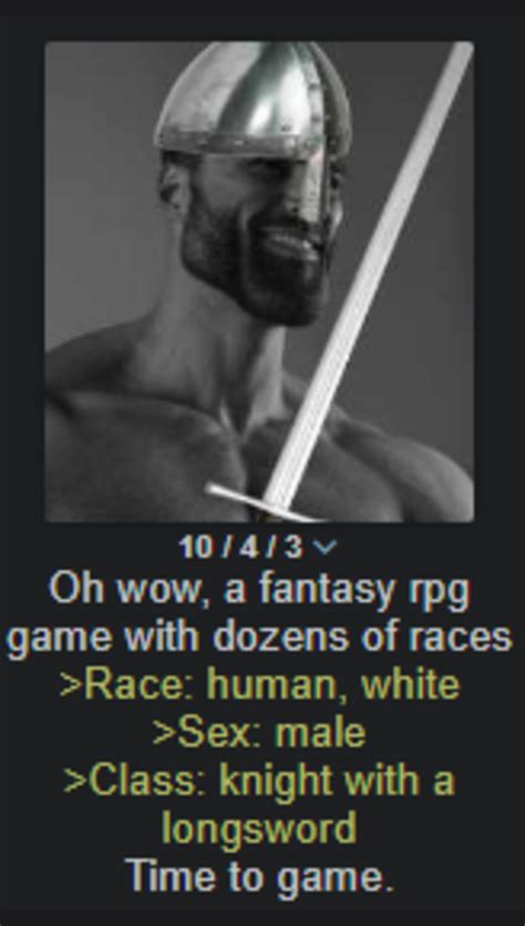 Oh Wow A Fantasy Rpg With Dozens Of Races Greentext Stories Know