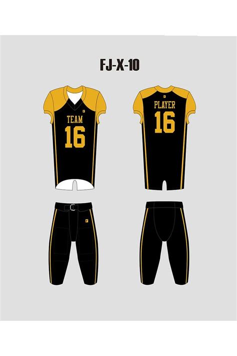 X10 Black and Gold Custom Football Uniforms For Kids and Adults | Kids uniforms, Football ...