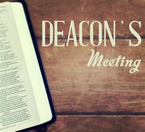 Deacon’s Meeting — Fleming Baptist Church